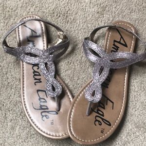 Adorable American Eagle sandals Glitter Size 10